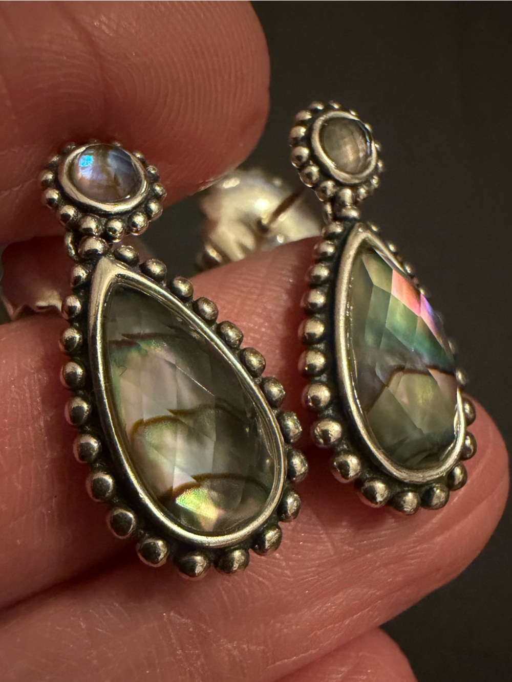 Lagos Maya abalone teardrop earrings